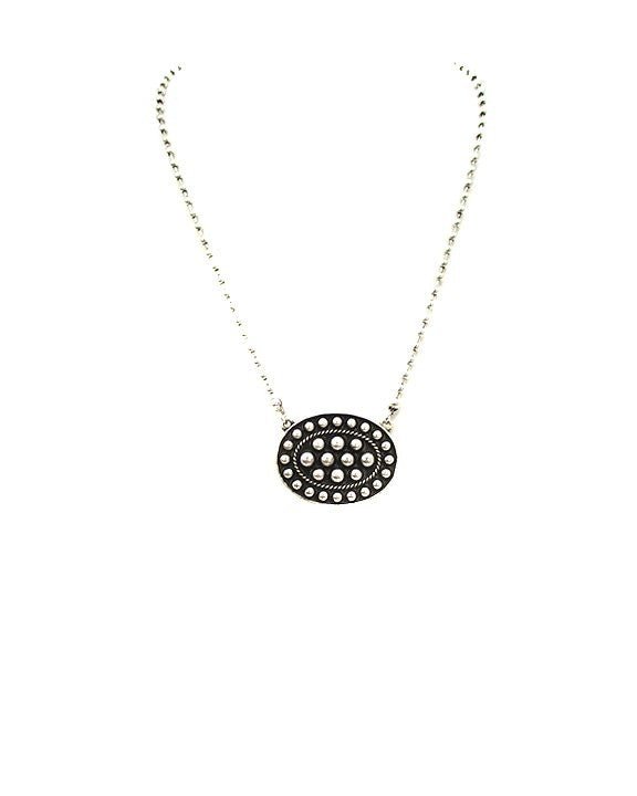 Western Oval Concho Bubble Necklace