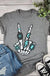 Western Skeleton Victory Sign Tee - LECCE