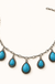 Western Teardrop Charm Necklace on soft-white background