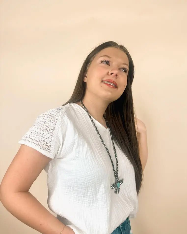 Western Thunderbird Gemstone Navajo Pearl Necklace & Earring Set