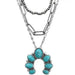 Western Tq Squash Blossom Navajo Pearl Necklace - LECCE