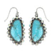 Western Turquoise Ab Rhinestone Slab Earrings - LECCE