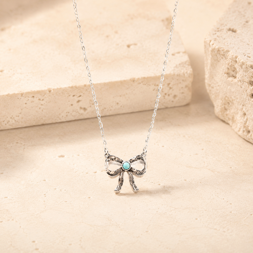 Western Turquoise Ribbon Necklace