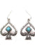 Western Turquoise Stone Spade Dangle Earrings - LECCE