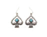 Western Turquoise Stone Spade Dangle Earrings - LECCE