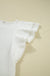 White Crinkle Ruffle Flutter Sleeve Blouse - LECCE