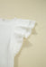 White Crinkle Ruffle Flutter Sleeve Blouse - LECCE