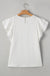 White Crinkle Ruffle Flutter Sleeve Blouse - LECCE