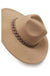 Wide Brim Fedora Hat With Matte Chain - LECCE