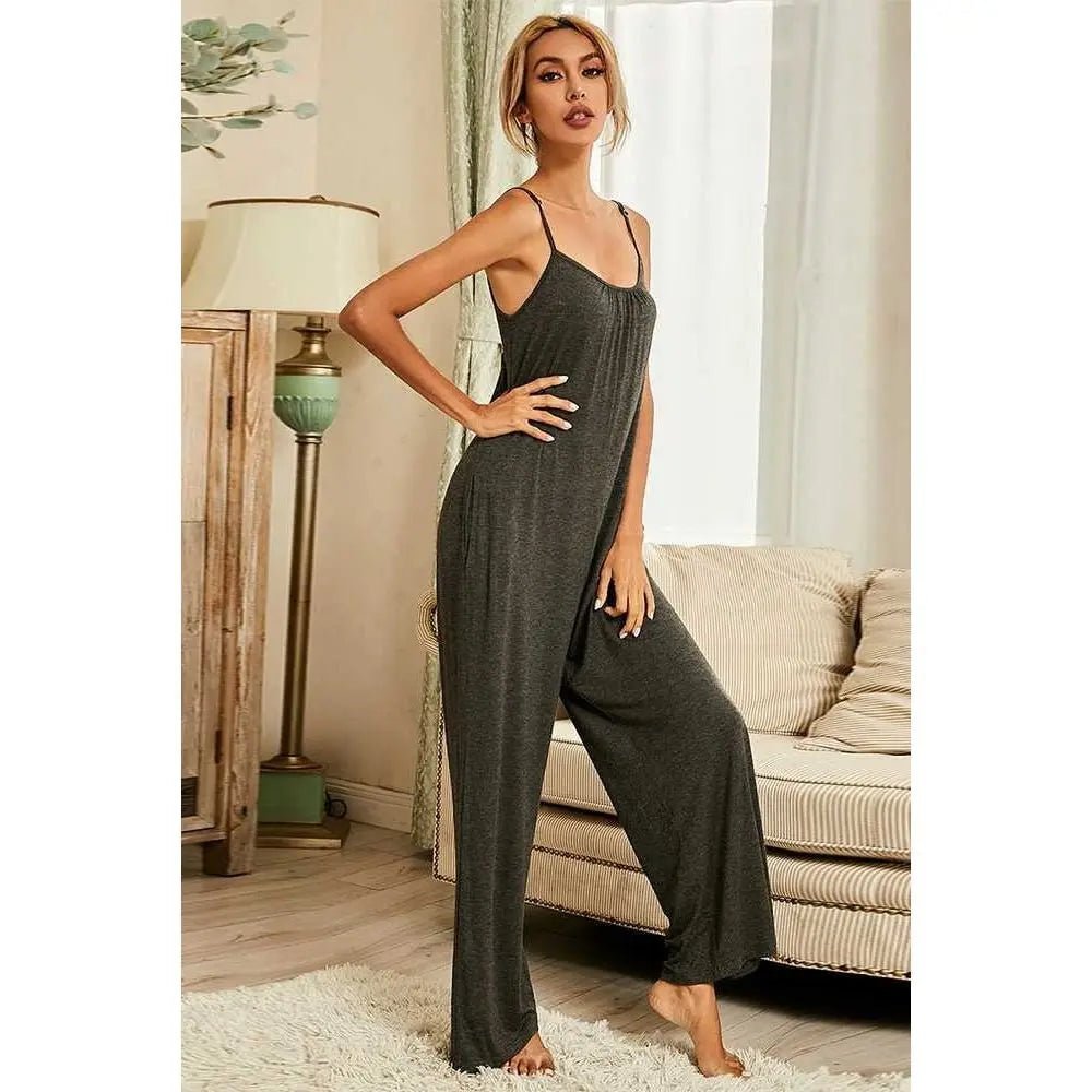 Wide Leg Cami Jumpsuit With Pocket - LECCE