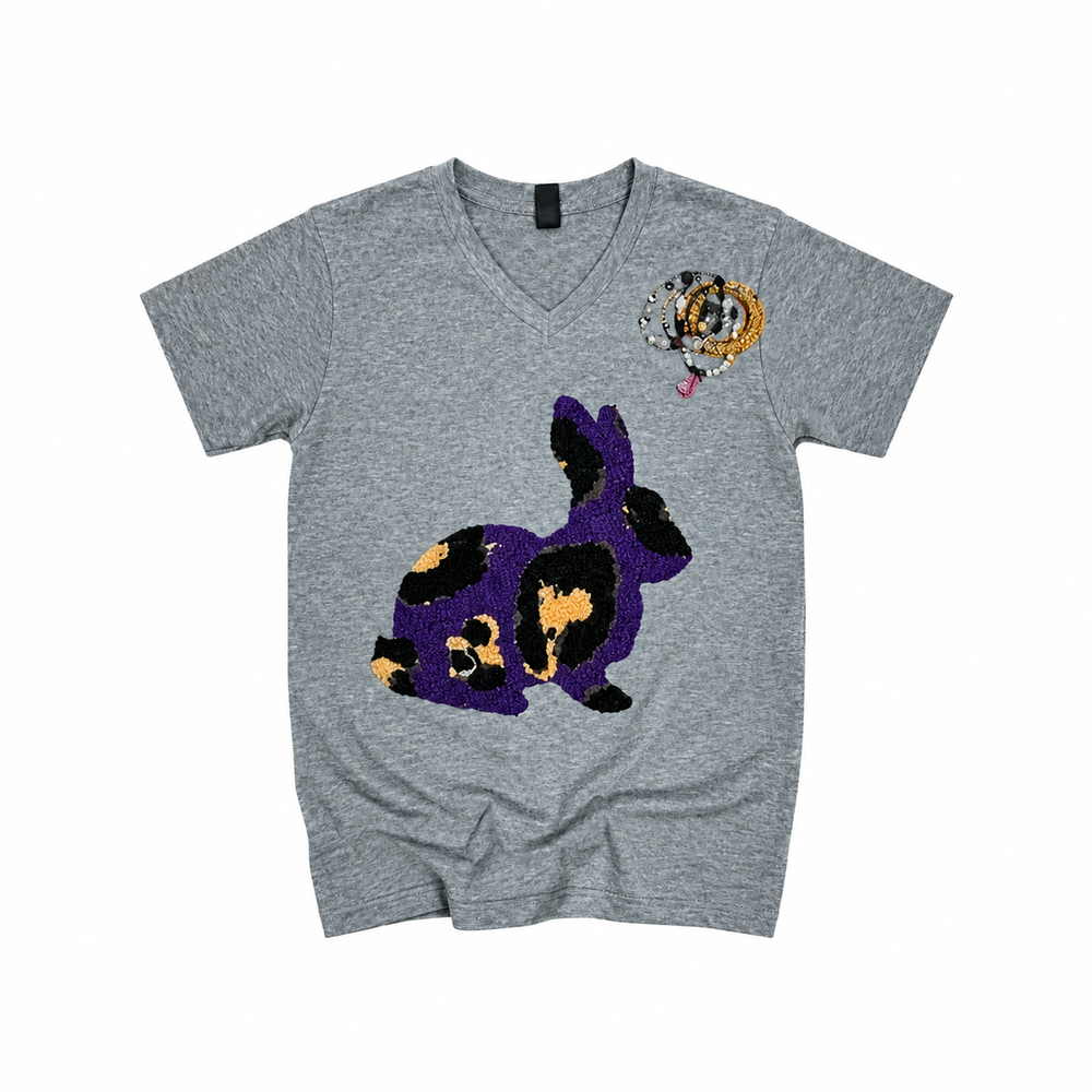 Wild About Easter Bunny T-shirt centered smaller on pure white background