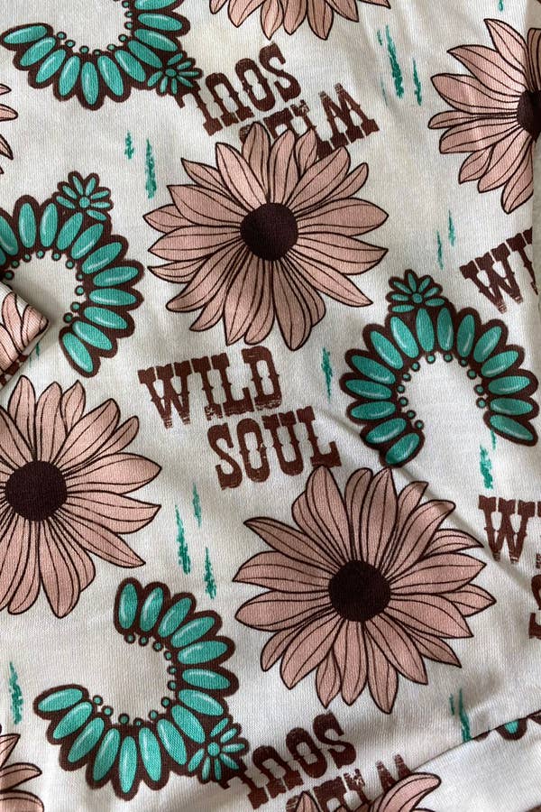WILD SOUL flower & jewel print girls rompers - LECCE