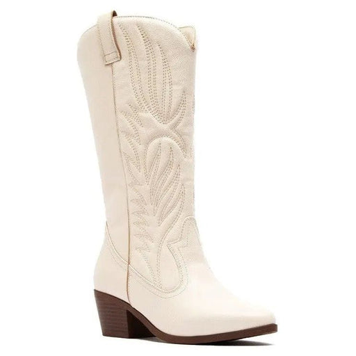Women's Cowboy Western Pointy Toe Mid Calf Boots - LECCE