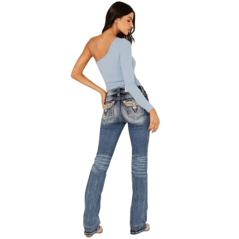 Women's Miss me jeans boot cut eagle - LECCE