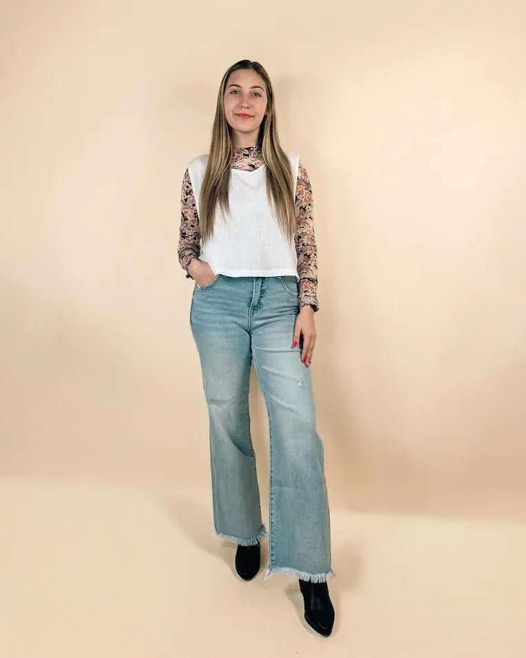 Woven Airflow Side Sleeveless Top - LECCE
