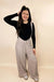 Woven Tie Back Suspender Jumpsuit With Pockets - LECCE