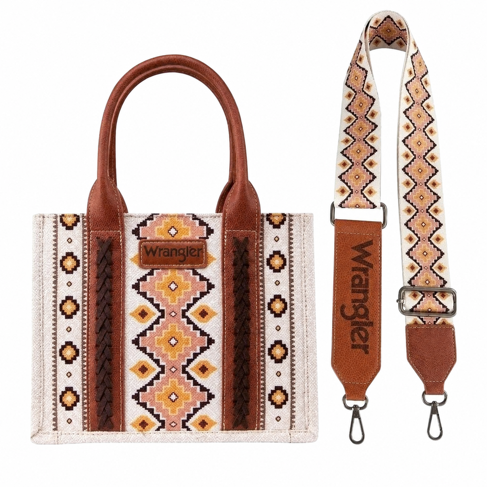 Montana West Wrangler Aztec Tote on white background