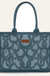 Wrangler Horseshoe Cutout Carry-All Large Tote Bag on soft white background