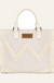 Wrangler Western Contrast Stitch Chevron Tote Bag on soft white background