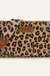 Wrangler Leopard Print Wallet/Wristlet on soft white background