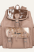 Wrangler Hair-On Cowhide Backpack - Khaki on soft white background