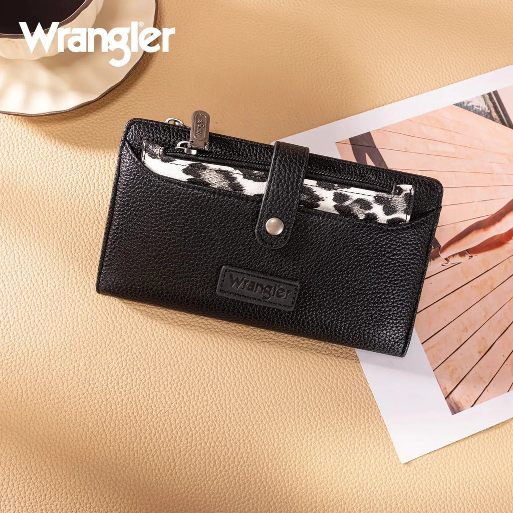 Wrangler Leopard Bi-fold Wallet with Detachable Pouch