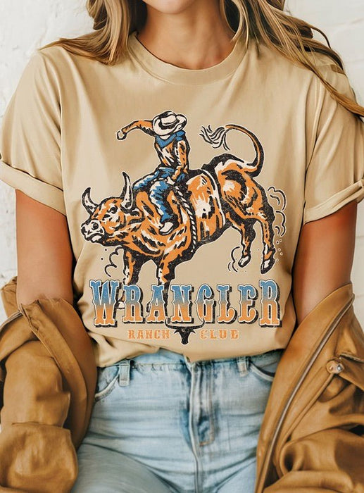 Wrangler Rodeo Cowboy Ranch Club Graphic Tshirts - LECCE