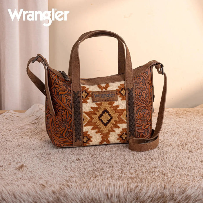 Wrangler Vintage Tooled Aztec Pattern Print Totes - LECCE