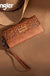 Wrangler Western Floral Tooled Tri - fold Wristlet - LECCE