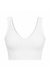Zenana seamless ribbed cropped padded V-neck tank on a white background