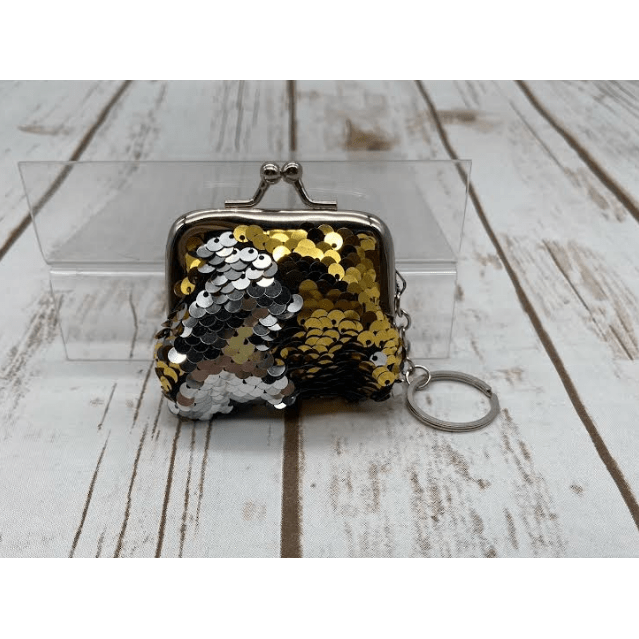 Sequin coin bag keychains