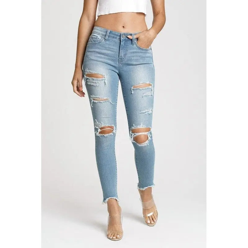 mid rise skinny ankle