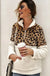 Fleece teddy leopard patched pullover LECCE