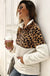 Fleece teddy leopard patched pullover LECCE