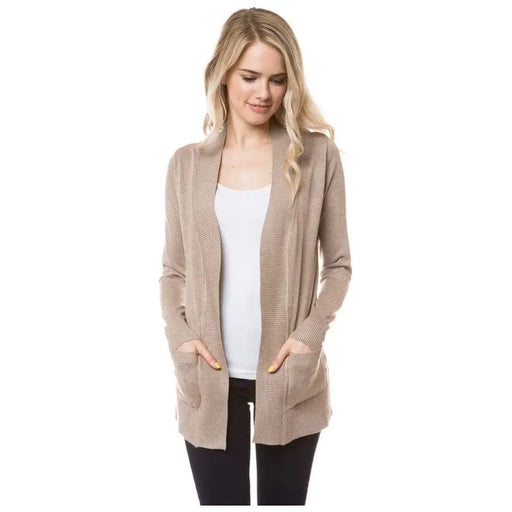 Women's Open Front Cardigan - Lightweight Knit Sweater Cielo
