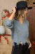 Frayed V Neck Sweater