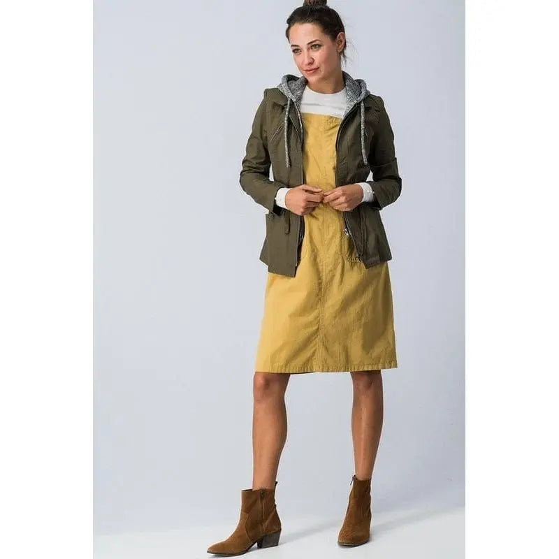 Double Zipper with Hood Coat