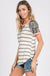 STRIPE RAGLAN SLEEVE TOP LECCE