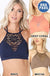 High neck lace cutout bralette 