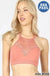 High neck lace cutout bralette 