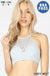 High neck lace cutout bralette with bra pads Zenana