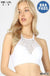 High neck lace cutout bralette with bra pads Zenana