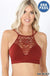 High neck lace cutout bralette 