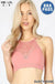 High neck lace cutout bralette with bra pads Zenana