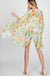 Flower chiffon open front kimono LECCE