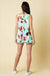Floral Print Sleeveless Crisscross Top