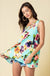 Floral Print Sleeveless Crisscross Top