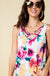 Floral Print Sleeveless Crisscross Top