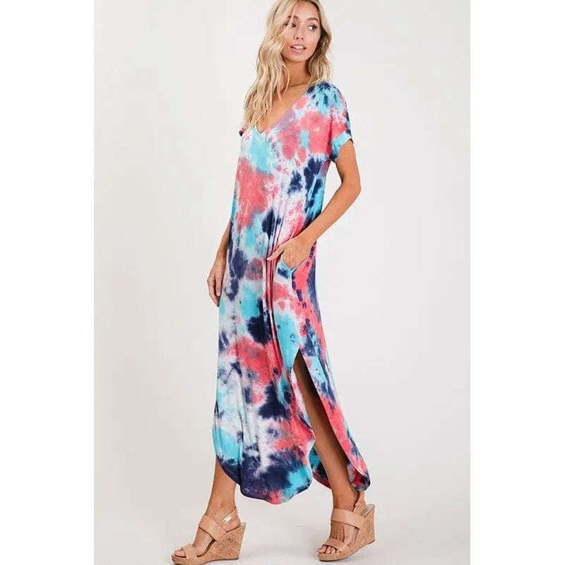 TIE-DYE MAXI DRESS.