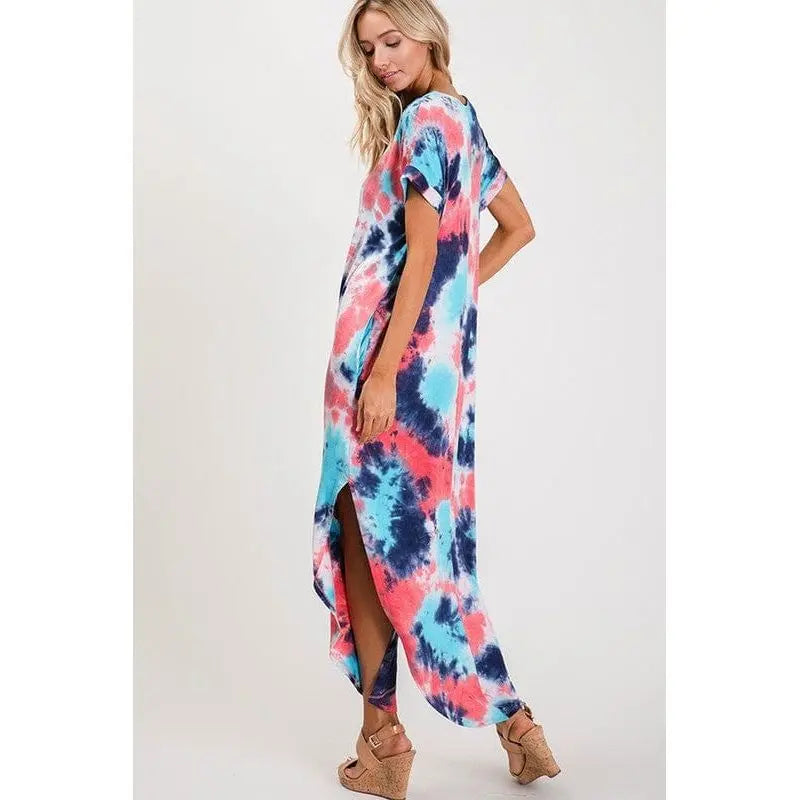 TIE-DYE MAXI DRESS.